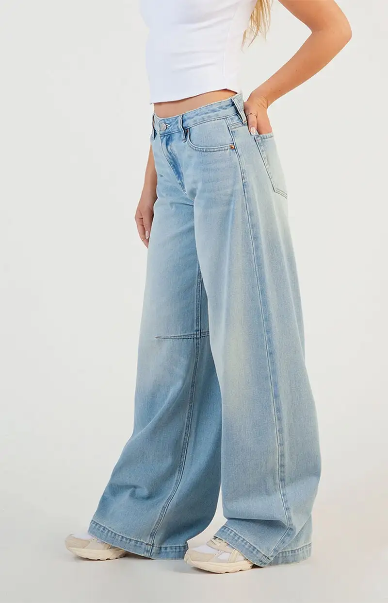 PacSun Remi Dart Baggy Barrel Jeans Light Indigo