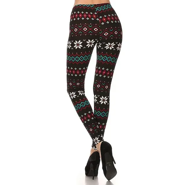 Santa Claus Leggings Jogger Pants Women's Christmas Christmas Christmas Eve Adults' Christmas New Year Eve Polyester Lycra Spandex Pants