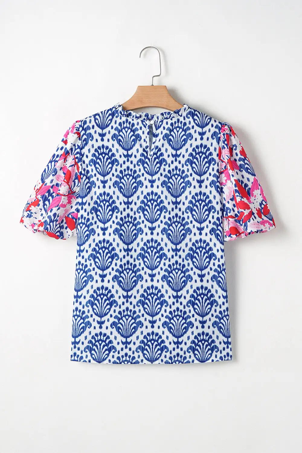 Floral Frilled Puff Sleeve Blouse