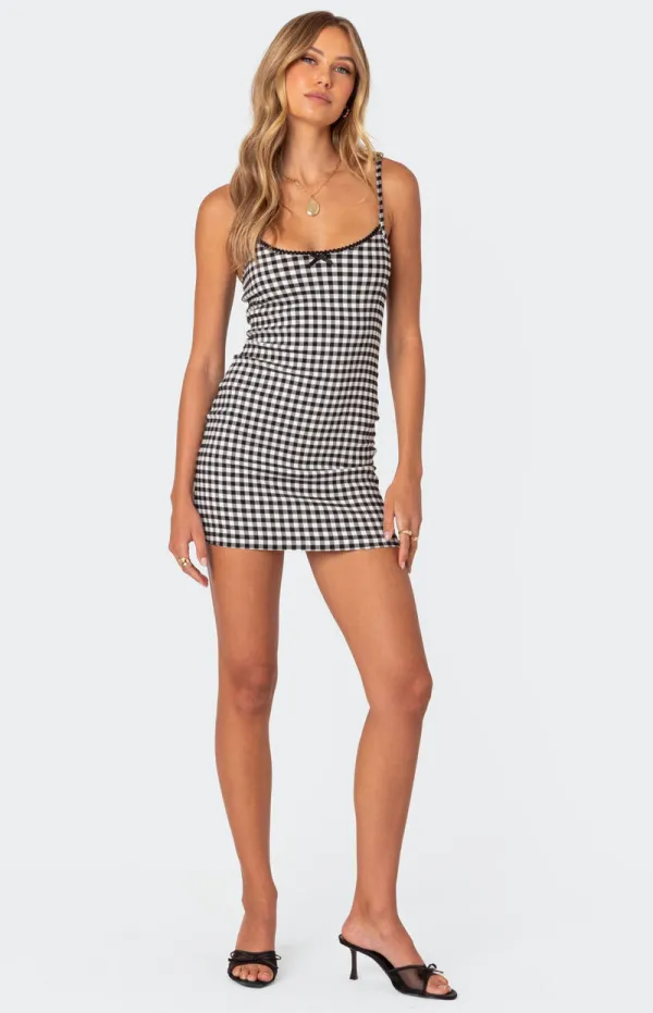 Edikted Connie Gingham Mini Dress