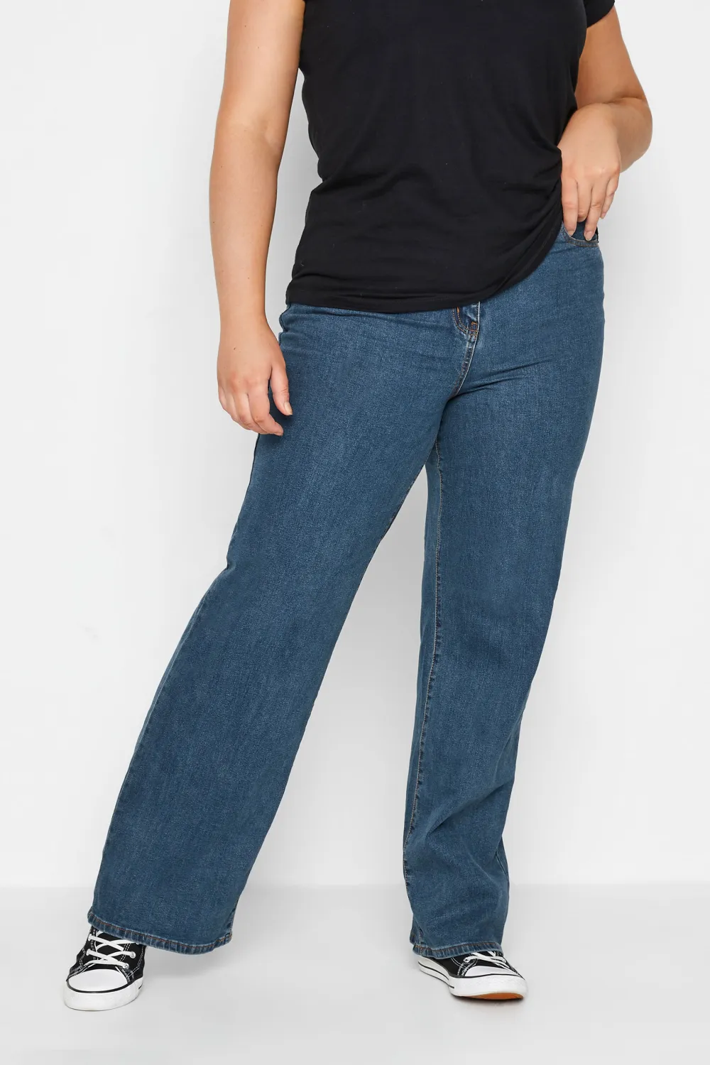 LTS Tall Indigo Blue BEA Stretch Wide Leg Jeans