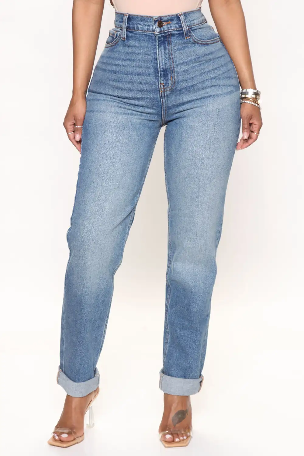 Tall I Got It From My Mama Jeans - Medium Wash