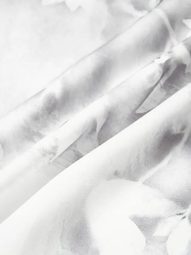 Women‘s Dress Set Two Piece Dress Midi Dress Green Blue Purple Pink White Long Sleeve Floral Ruched Print Summer Spring Fall Crew Neck Elegant Casual Classic 2023 S M L XL XXL 3XL / Summer Dress