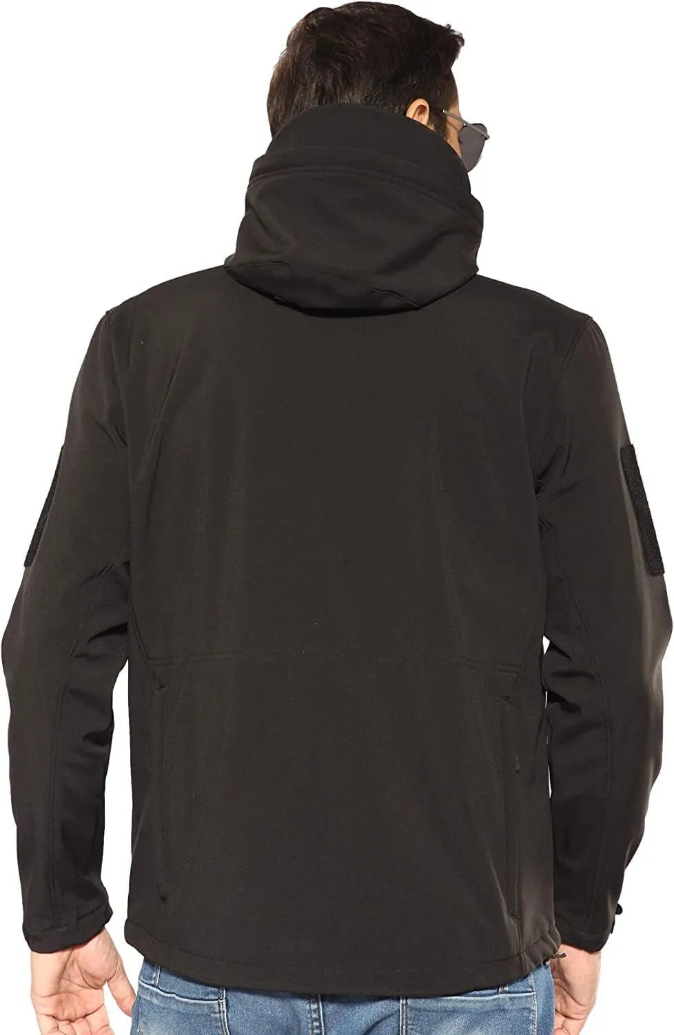 Men's Outdoor Waterproof Soft Shell Hooded Military Tactical Jacket