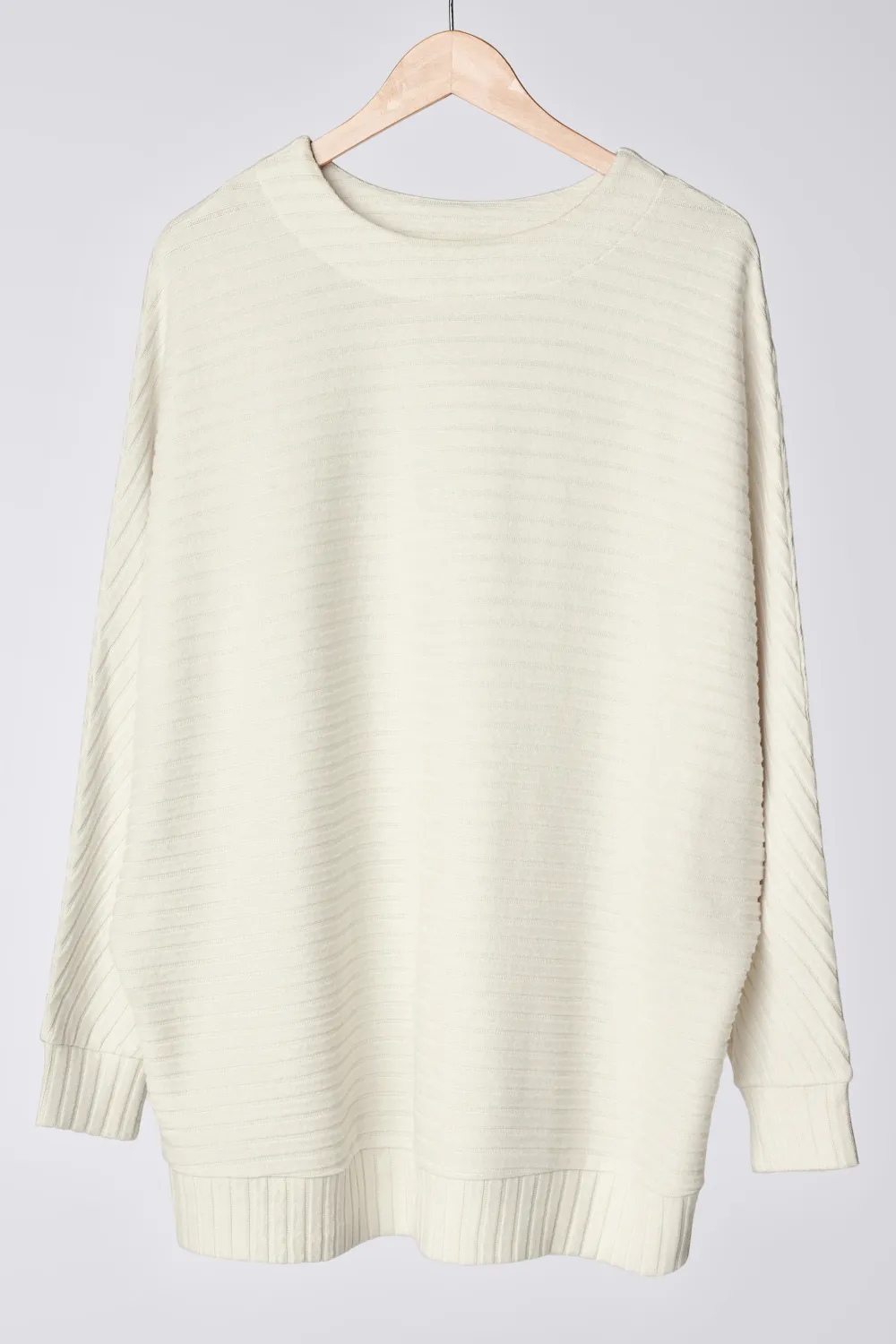 EVANS Curve Cream Ribbed Soft Touch Jumper