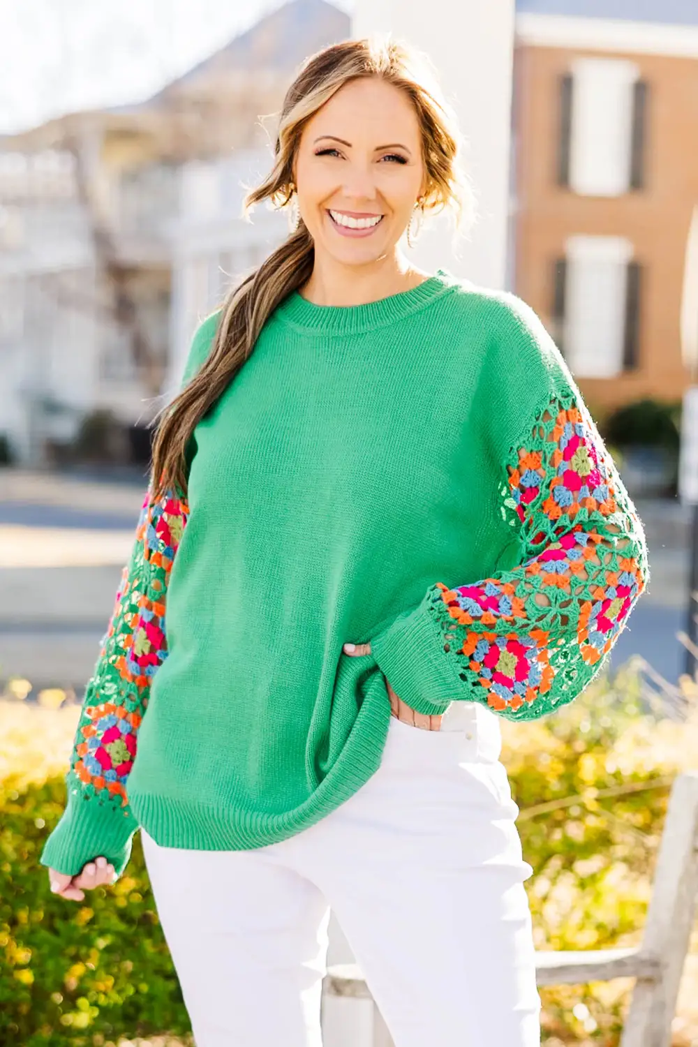 Queen of Peace Sweater, Kelly Green