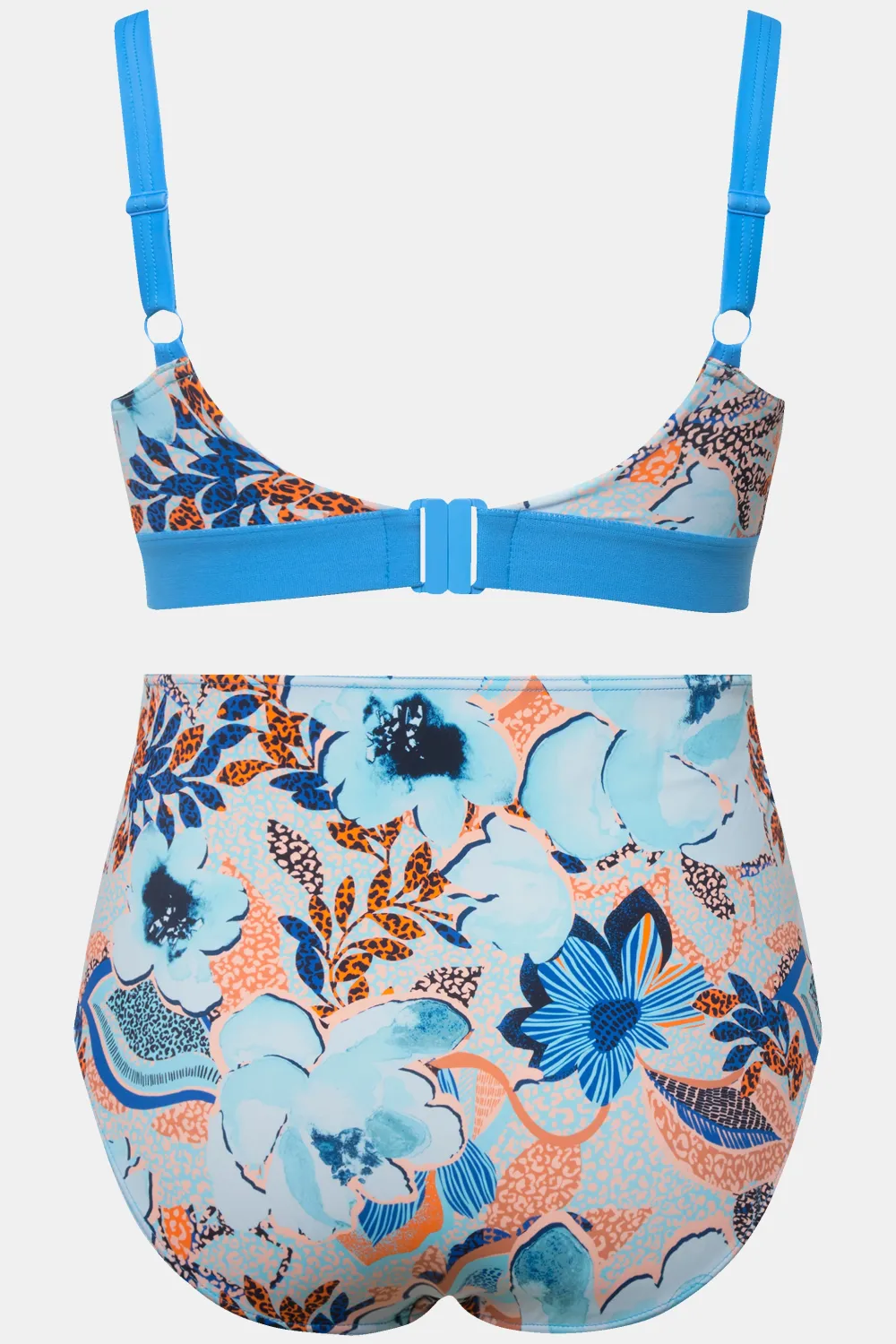 Bikini floraler Druck ohne Softcups High Waist