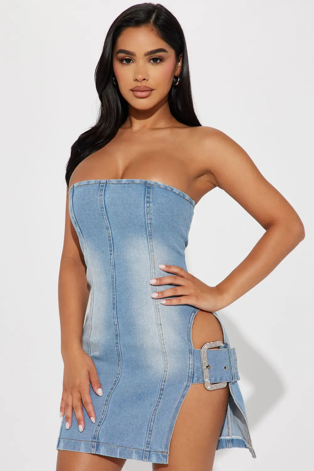Dallas Denim Mini Dress - Denim