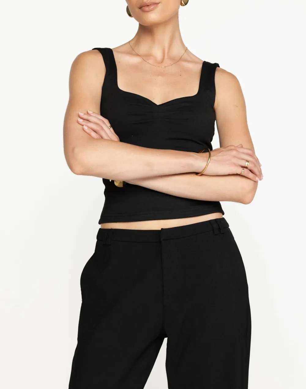 Elegant Solid Color Heart-Shaped Women's Vest