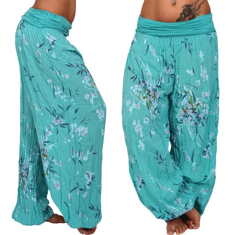 Ladies Floral Printed Harem Casual Pants