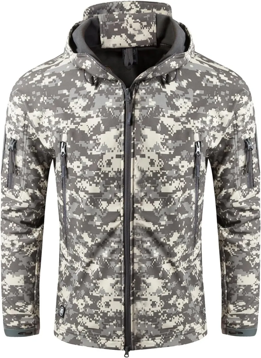 Men's Military Tactical Jackets Softshell Winter Warm Fleece Hooded Coat Outdoor Hiking Hunting Jacket