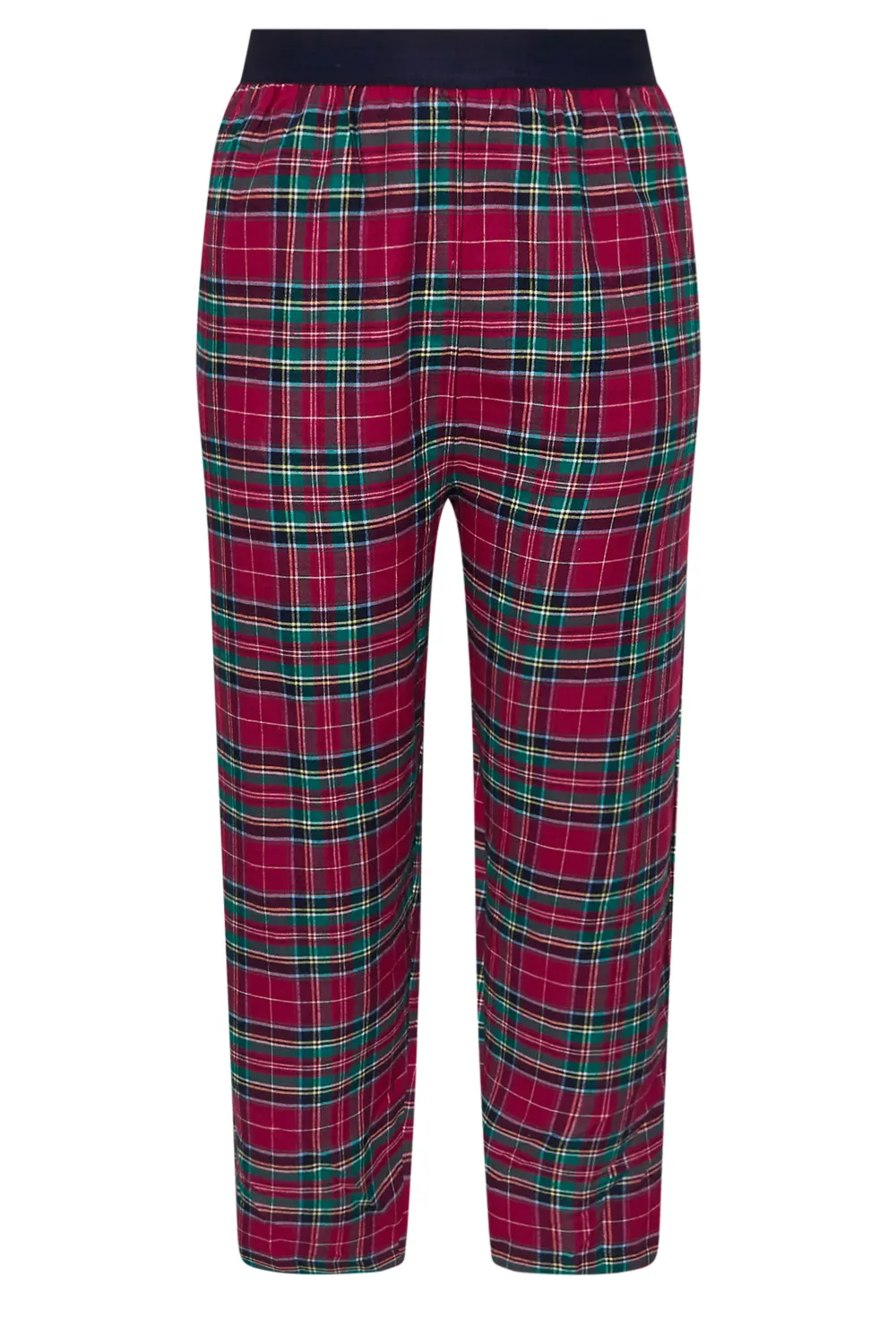 YOURS Curve Red Boyfriend Check Pyjama Bottoms