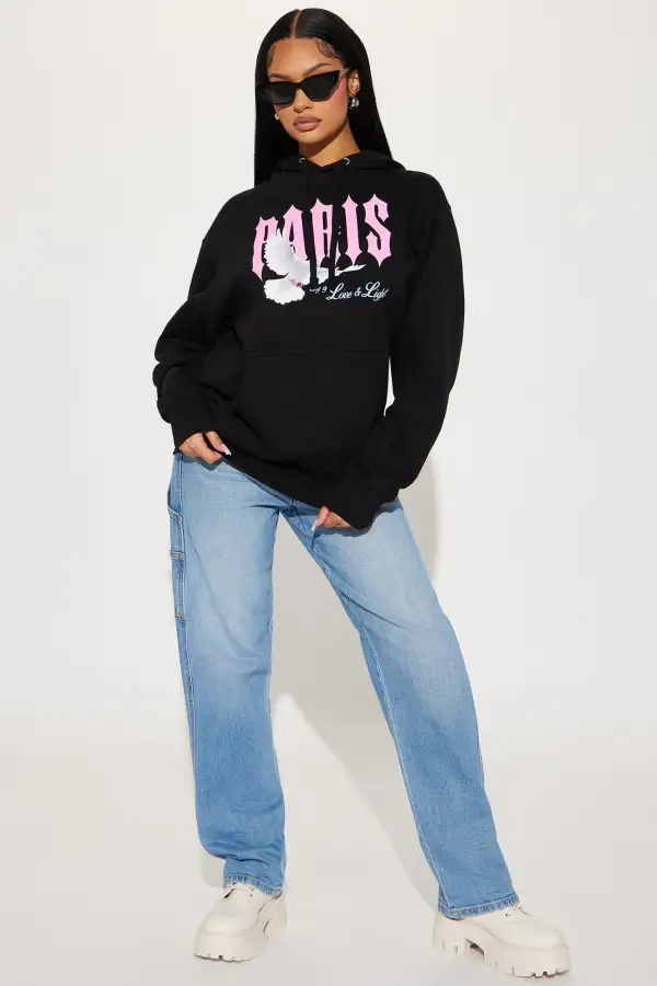 Love From Paris Hoodie - Black