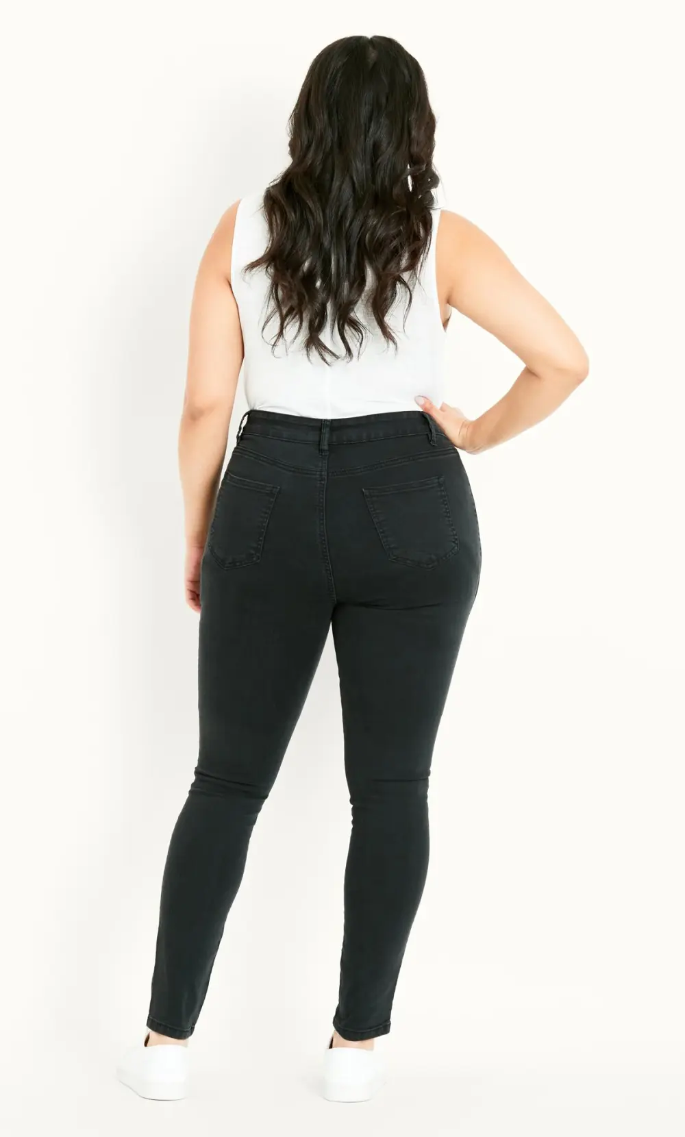 Evans Black High Waist Skinny Jeans