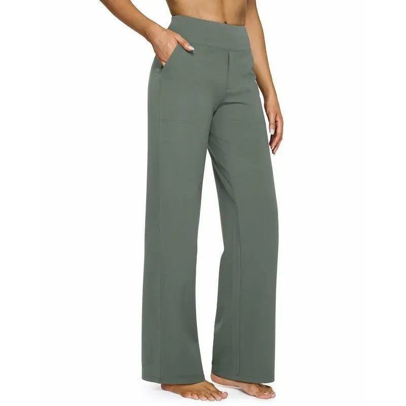 🔥9 PACKS  $25.98🔥Loose High-Waist Business Casual Pants Yoga Pants Women Wide Leg Pants