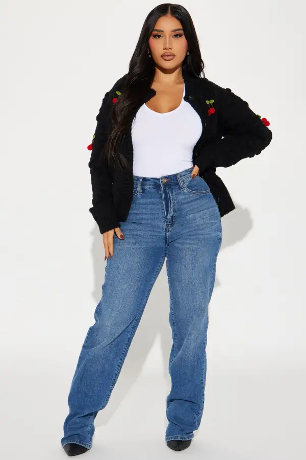 Cherry Time Cardigan - Black