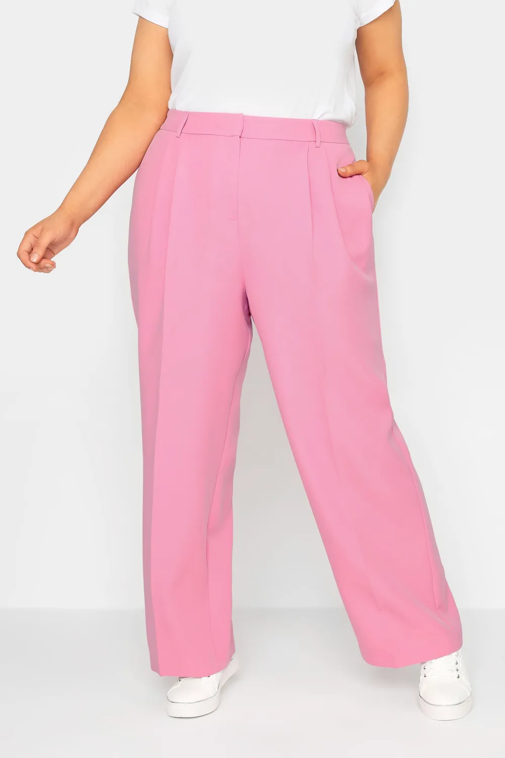 YOURS Curve Bright Blue Wide Leg Trousers