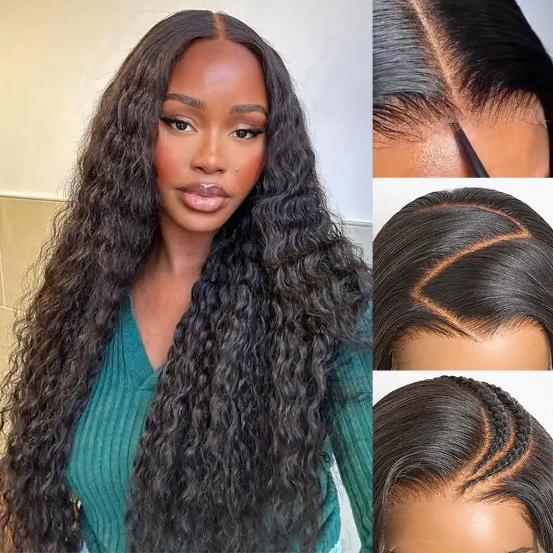 Real HD| Deep Wave Glueless Lace Closure Wig 250% Raw Virgin Human Hair Wig