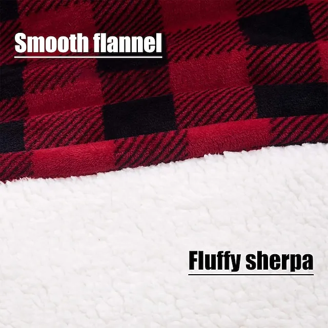 Oversized Wearable Blanket Christmas Flannel Thick Soft Warm Long Hoodie Blanket Big Hooded Sweatshirt Hoodie Blanket for Adults Women Girls Teenagers Teens Men Black