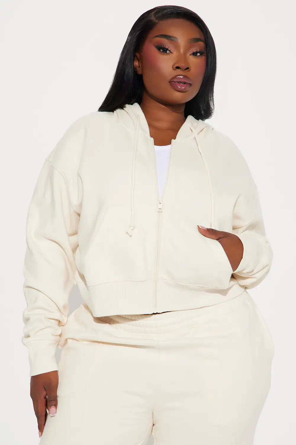 Stayin' In Sweatsuit - Cream