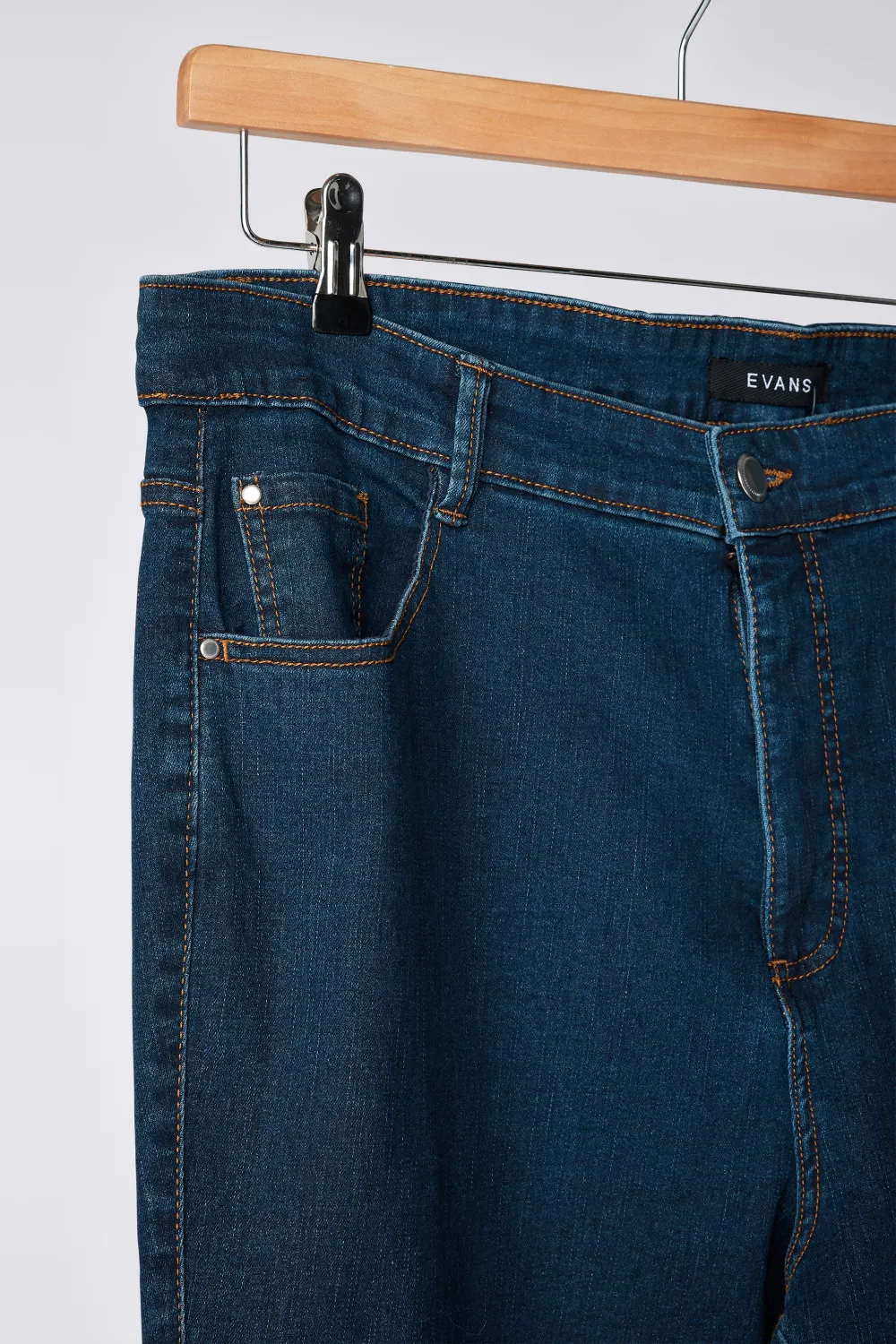 EVANS Curve Fit Indigo Straight Leg Jeans