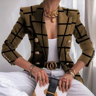Autumn And Winter Print Slim Fashion Blazer