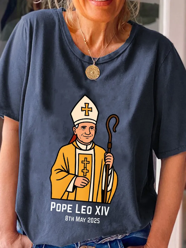 Women'S Pope Leo Xiv 8th May 2025 Round-Neck Short-Sleeved T-Shirt