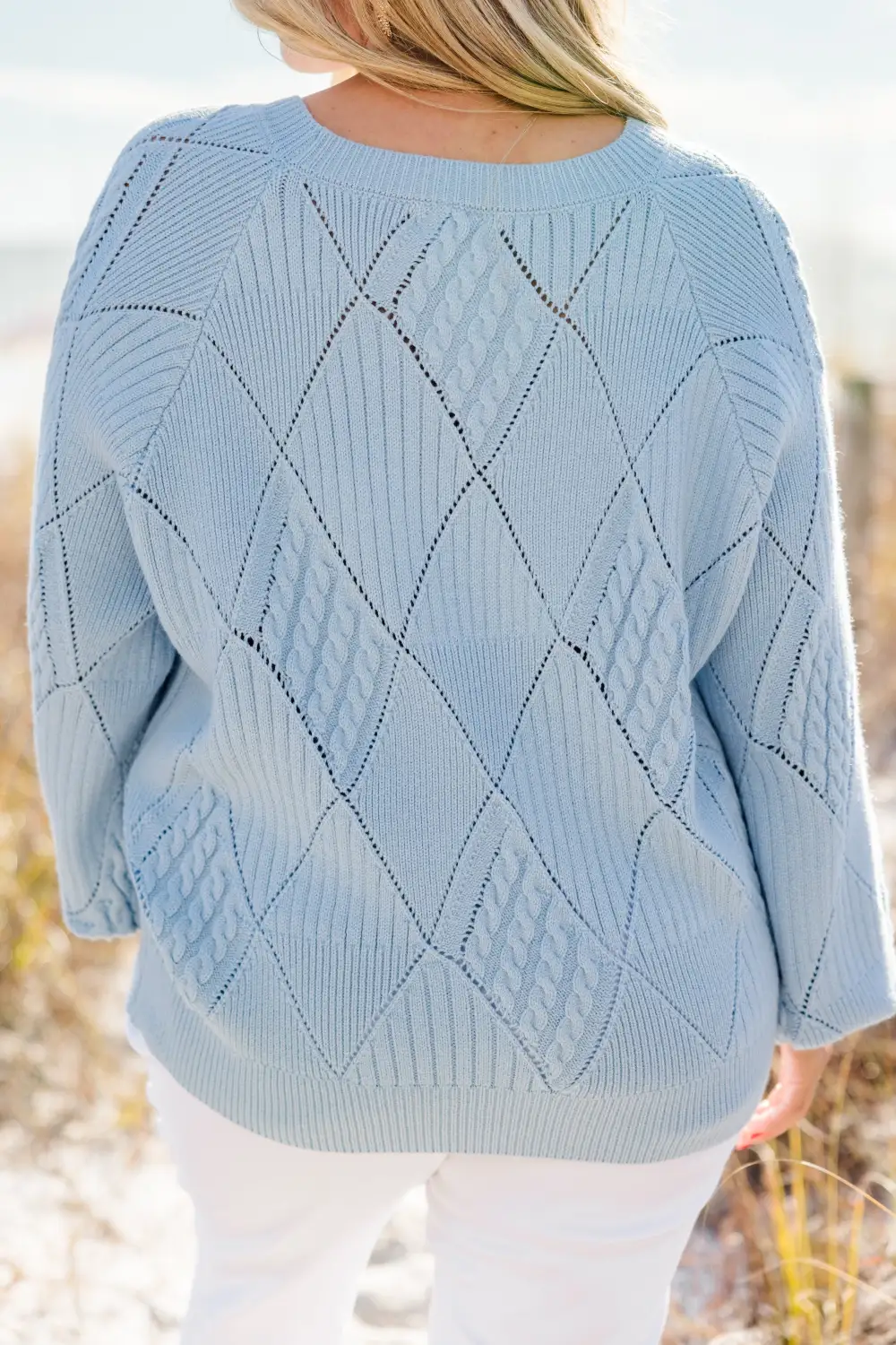 Open My Heart Sweater, Blue