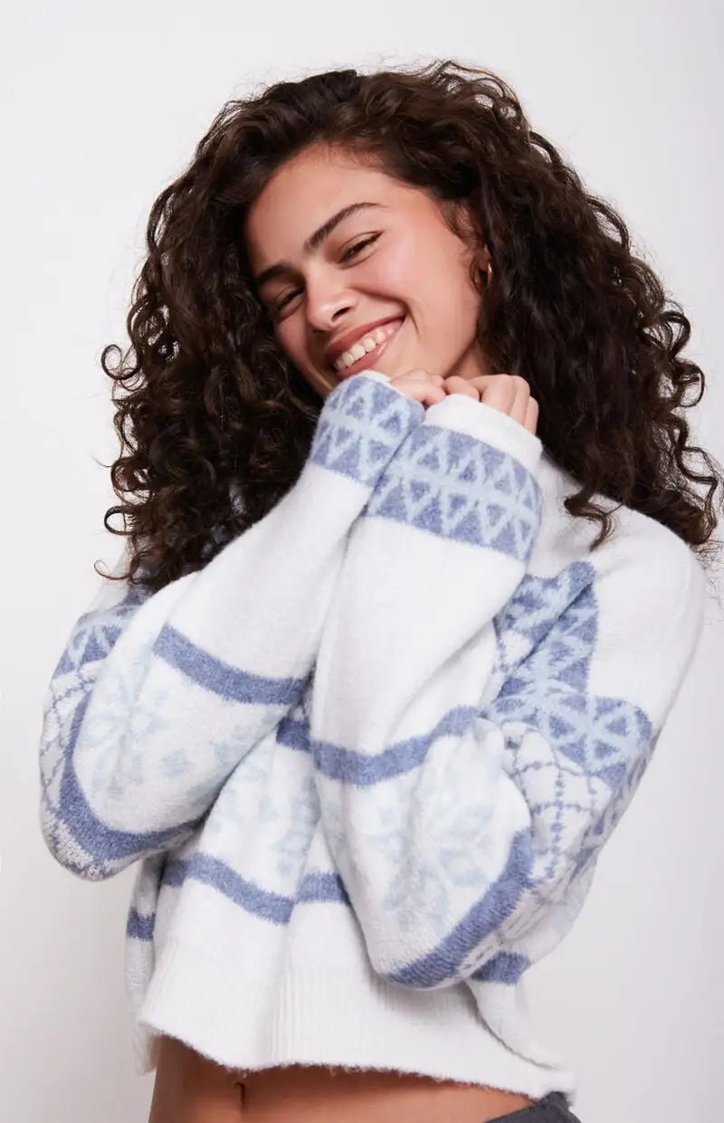 LA Hearts Fair Isle Sweater