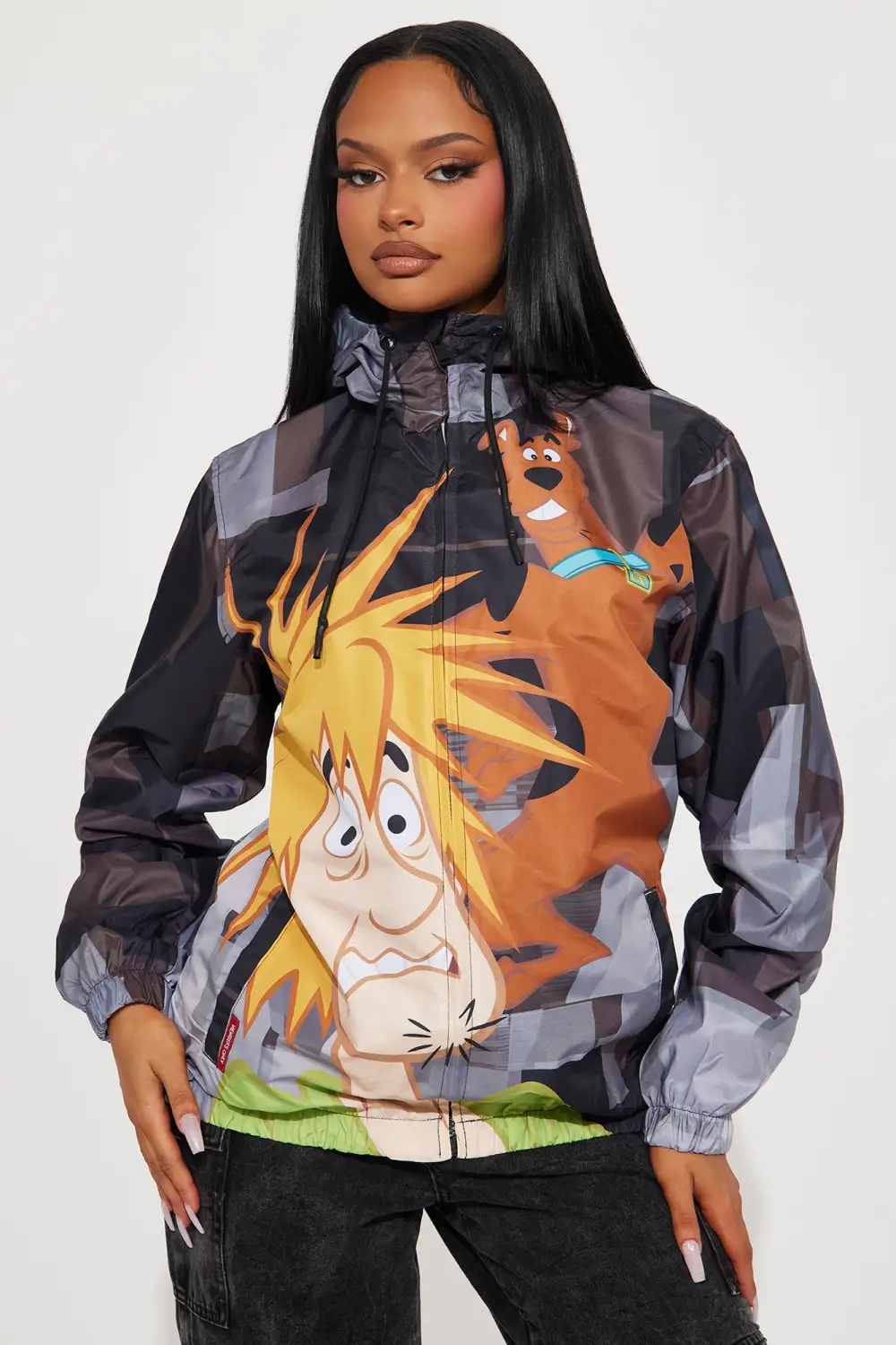 Scooby Doo Where Are You Windbreaker - Black