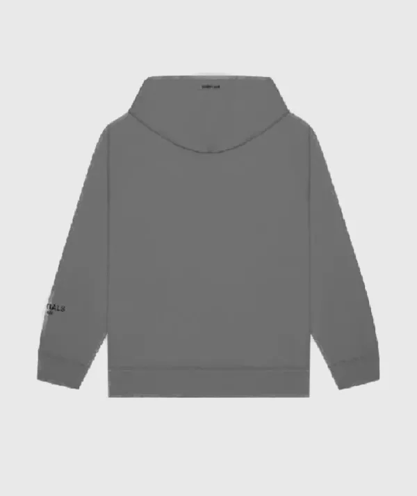 Pullover Hoodie Applique Logo Gray