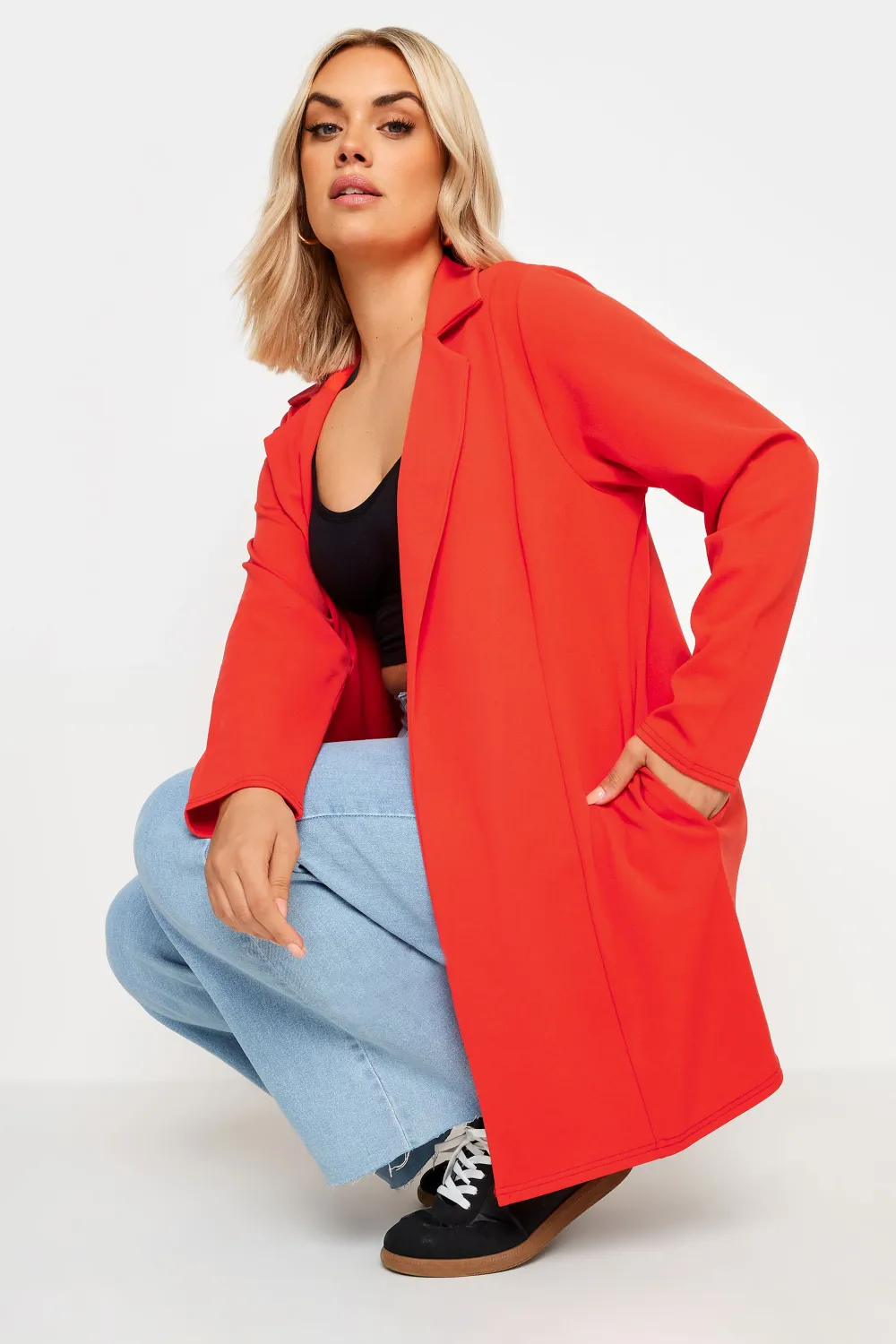 YOURS Curve Lime Green Scuba Blazer