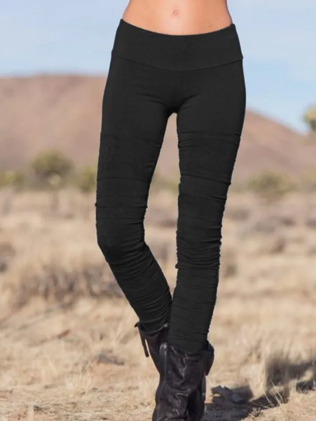 Casual Solid Color Leggings