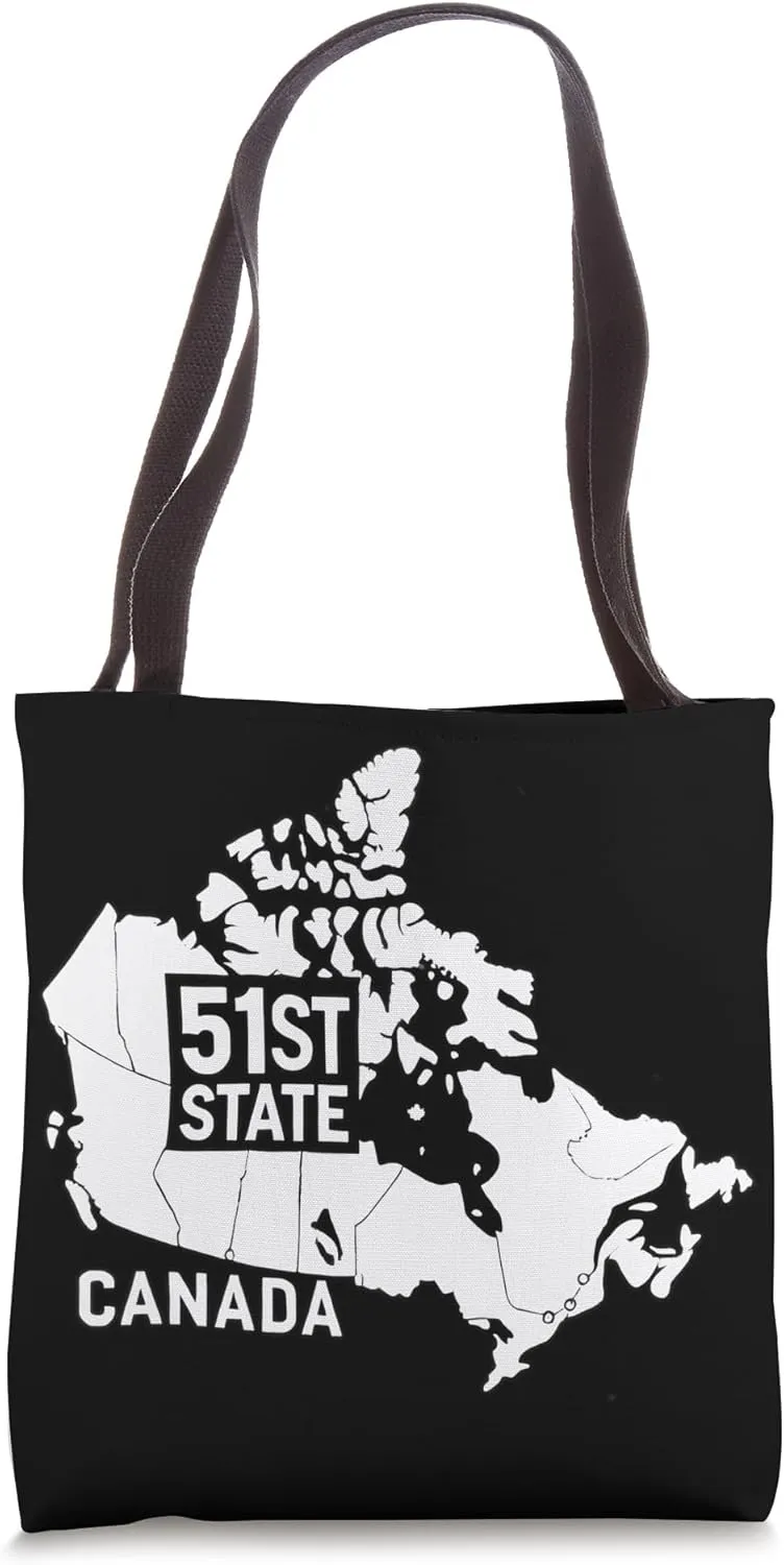 Funny Canada 51st State - Humorous Canada USA Graphic Tote Bag