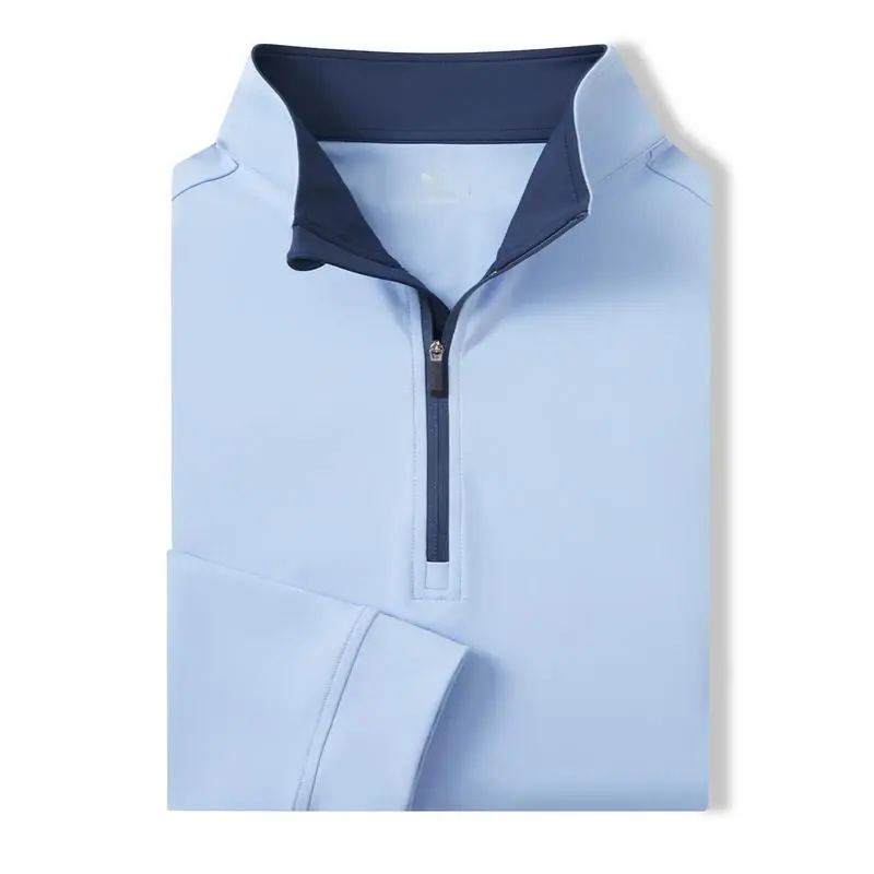 Men's Solid Quarter Zip Golf Pullover
