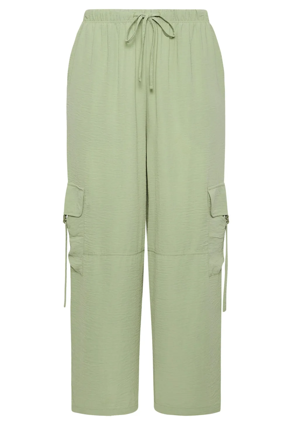 YOURS Curve Sage Green Twill Cargo Trousers