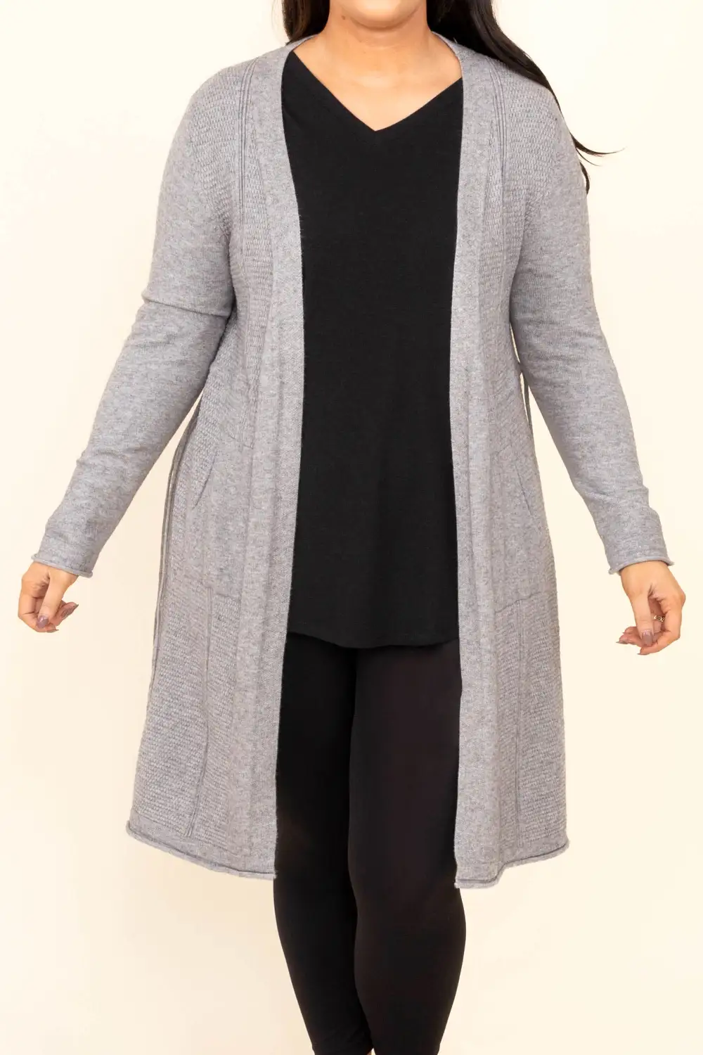 Wishing for Lovely Weather Cardigan, Heather Grey