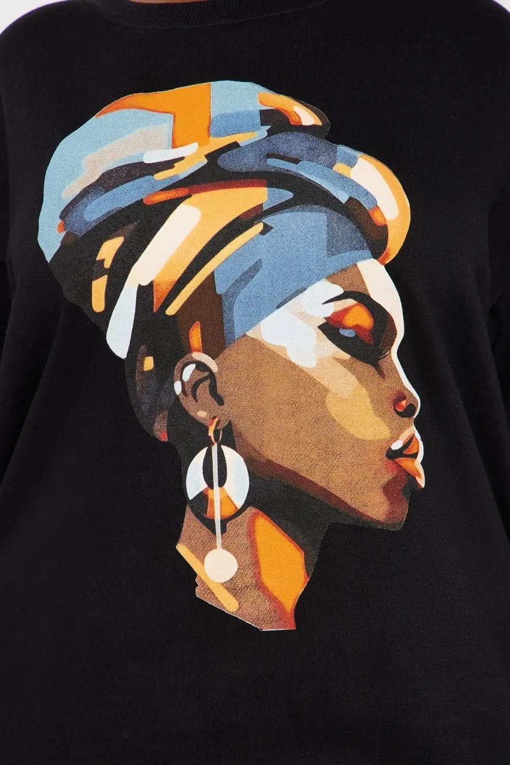 Beautiful Self Crew Neck Sweatshirt - Black