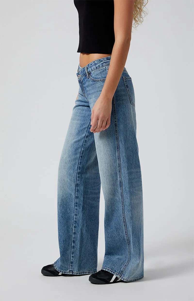 PacSun Casey Asymmetrical Low Rise Baggy Jeans