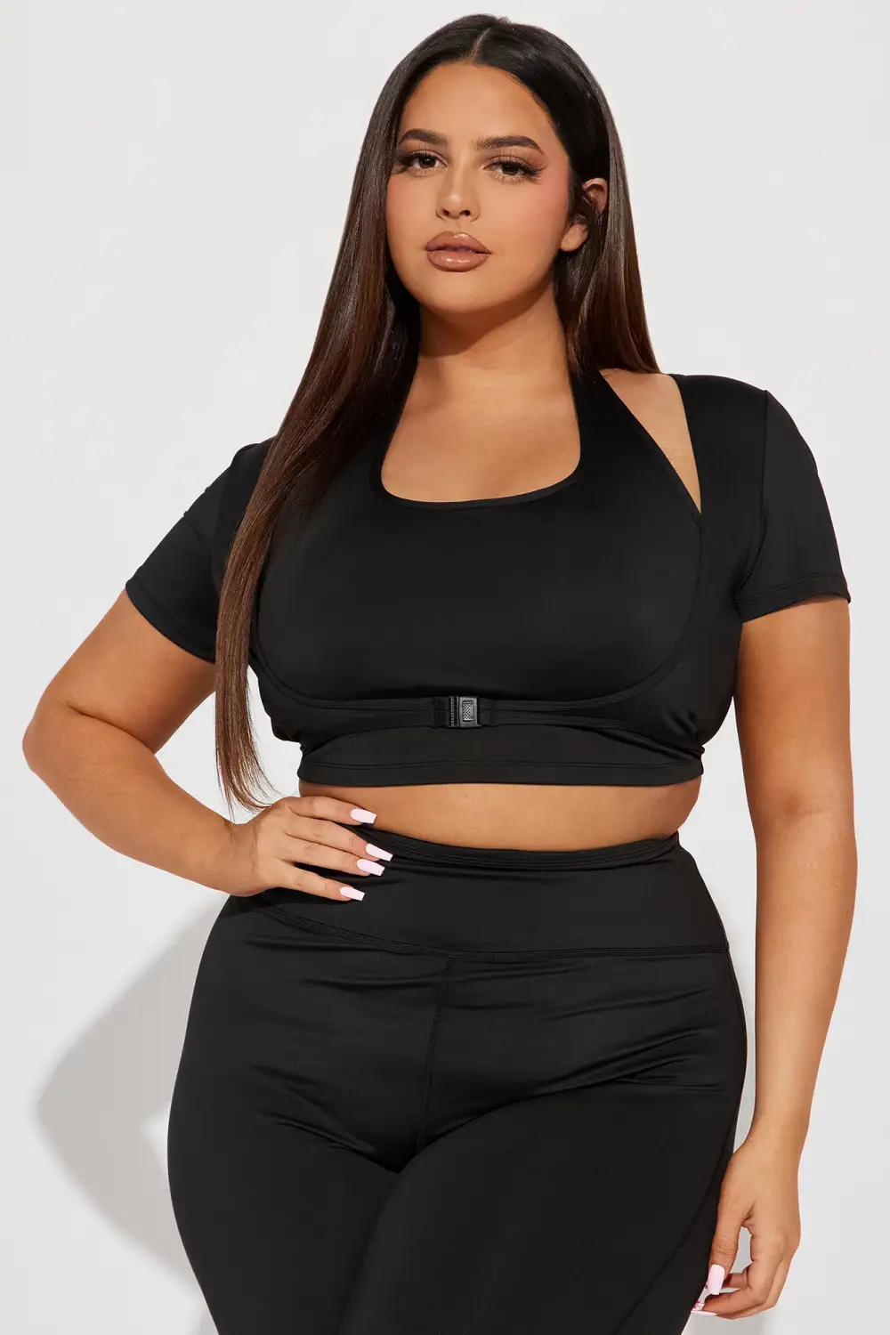 Lily Active Top - Black shein