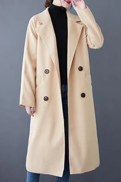 Hepburn Style Solid Over The Knee Coat