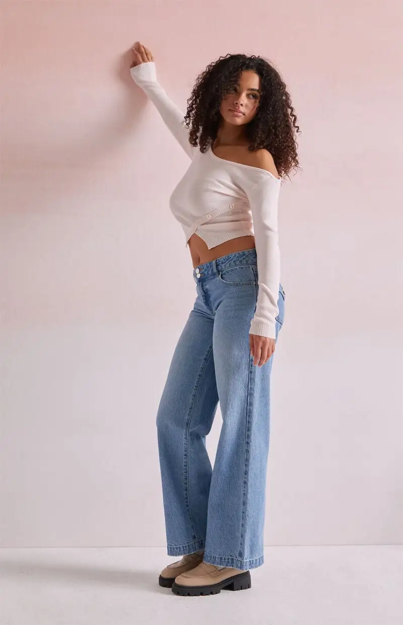 Beverly and Beck Daryn Asymmetrical Button Sweater