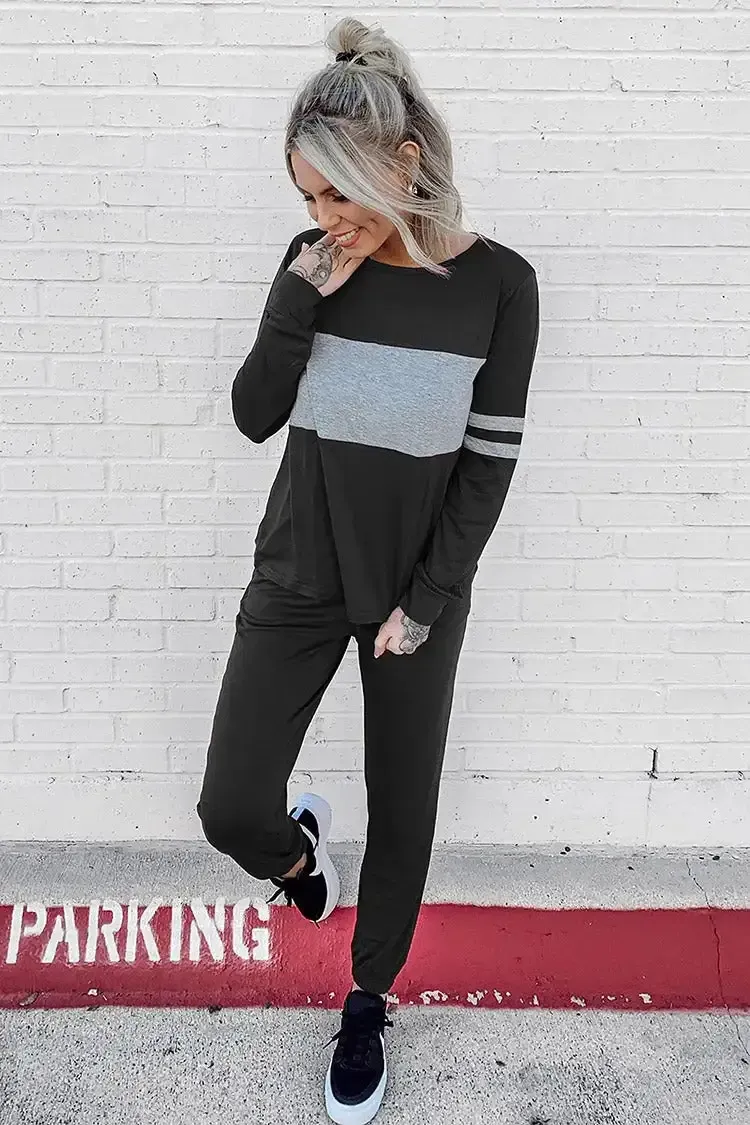 Women 2 Piece Long Sleeve Tracksuit with Long Pants