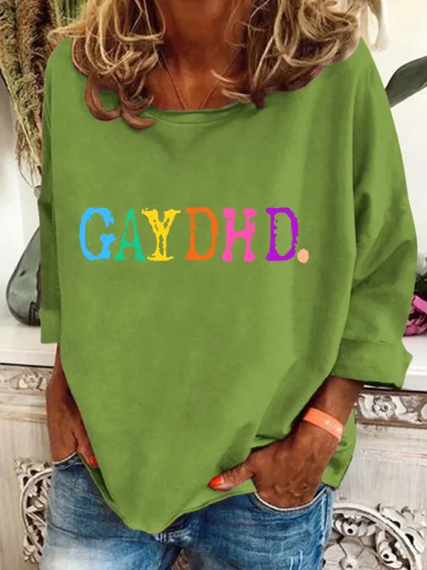 Women'S Gaydhd V-Neck Short-Sleeved T-Shirt