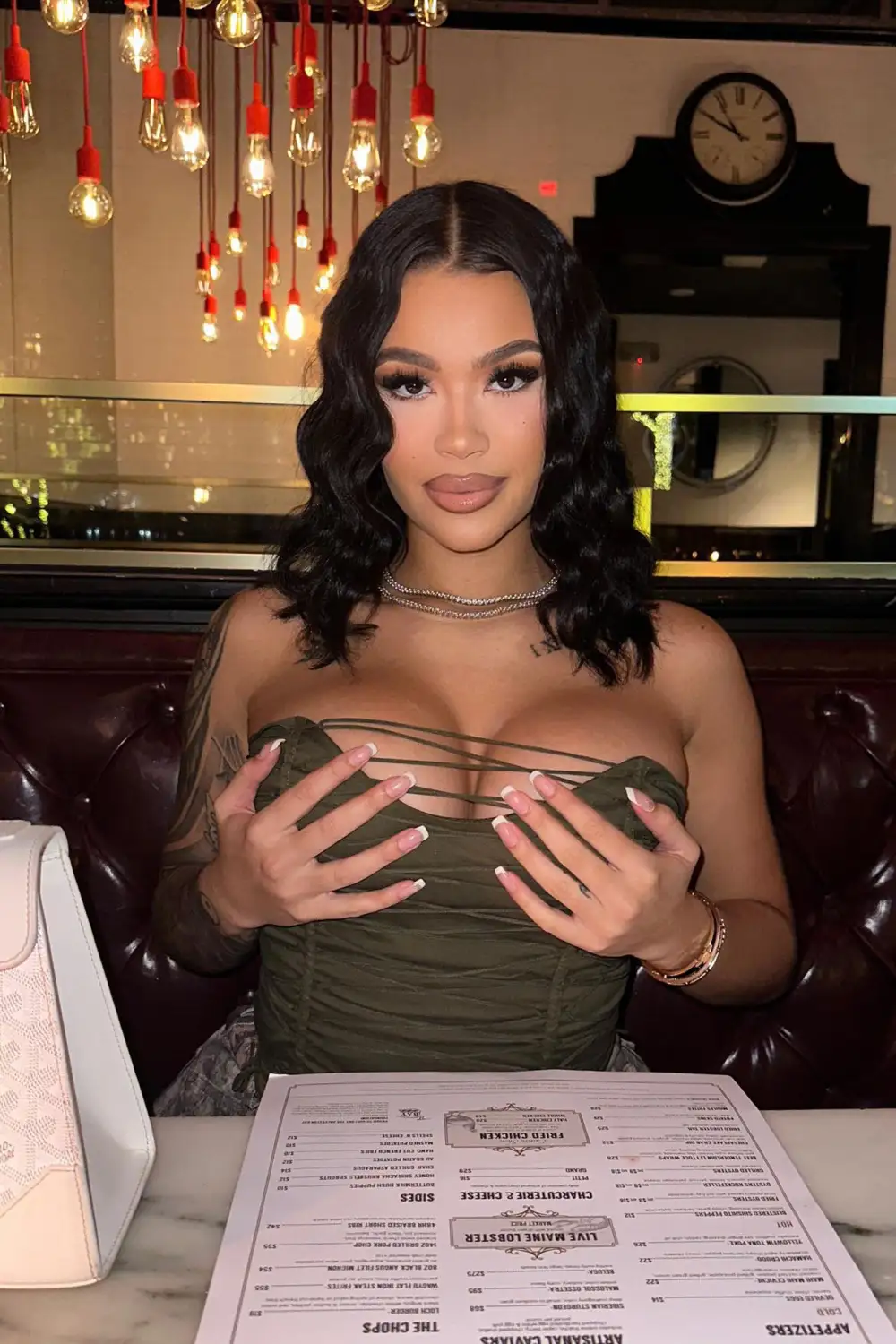 All The Details Corset Top - Olive