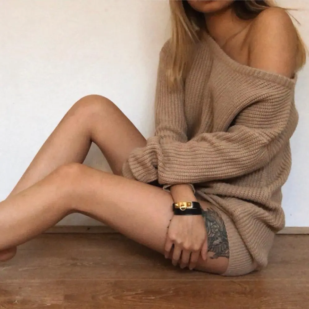 Daily Off Shoulder Sweater Dress