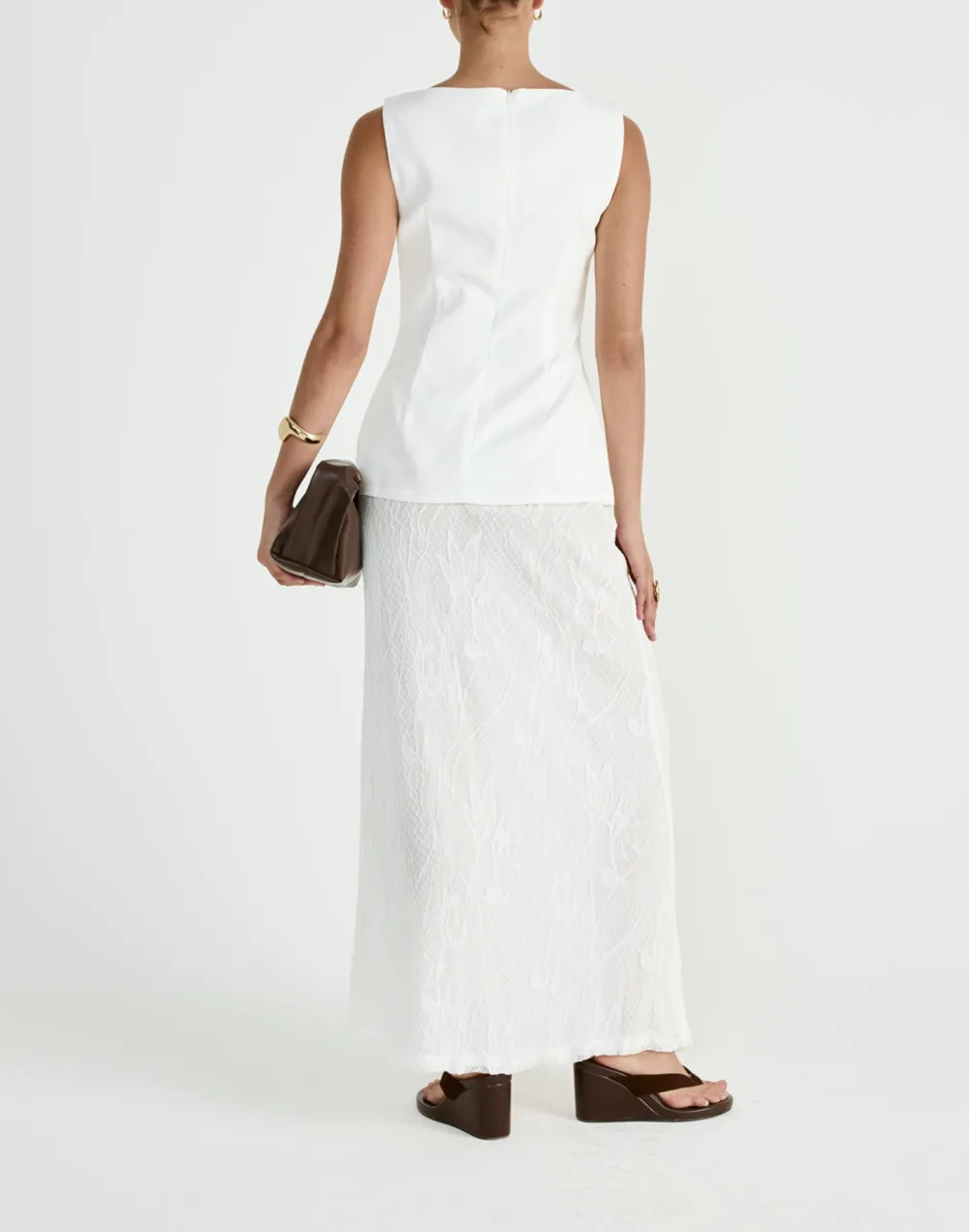 Low Waist Flowing Lace Skirt For Women