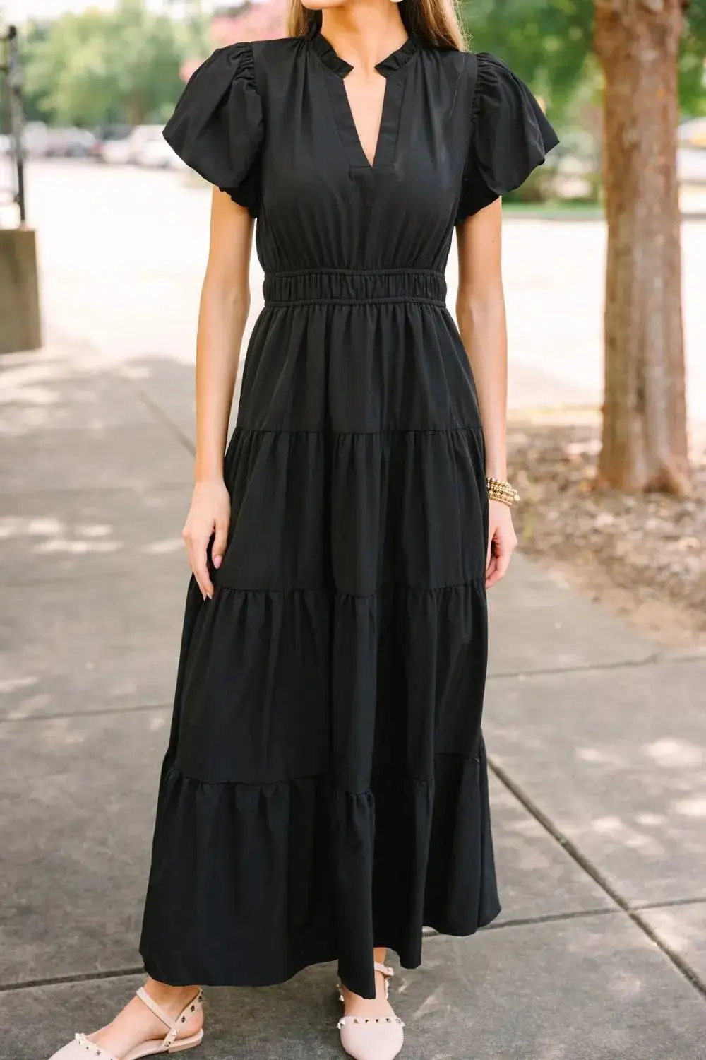 Modern Soft A-Line Maxi Dress