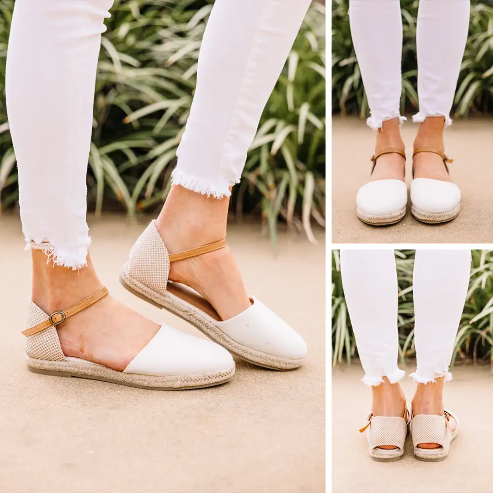 On The Way Beige Brown Espadrilles Flats
