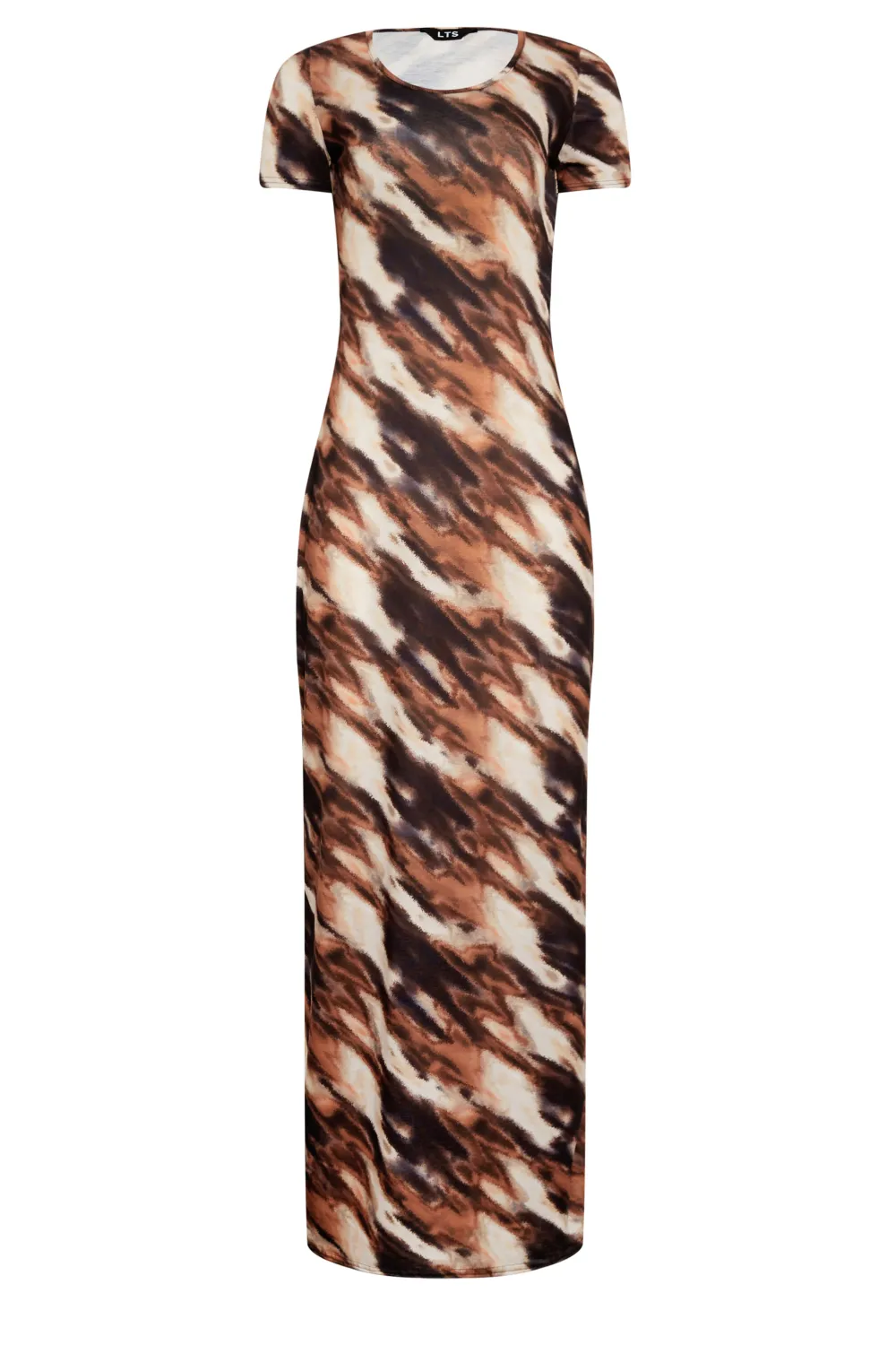 LTS Tall Chocolate Brown Abstract Print Maxi Dress